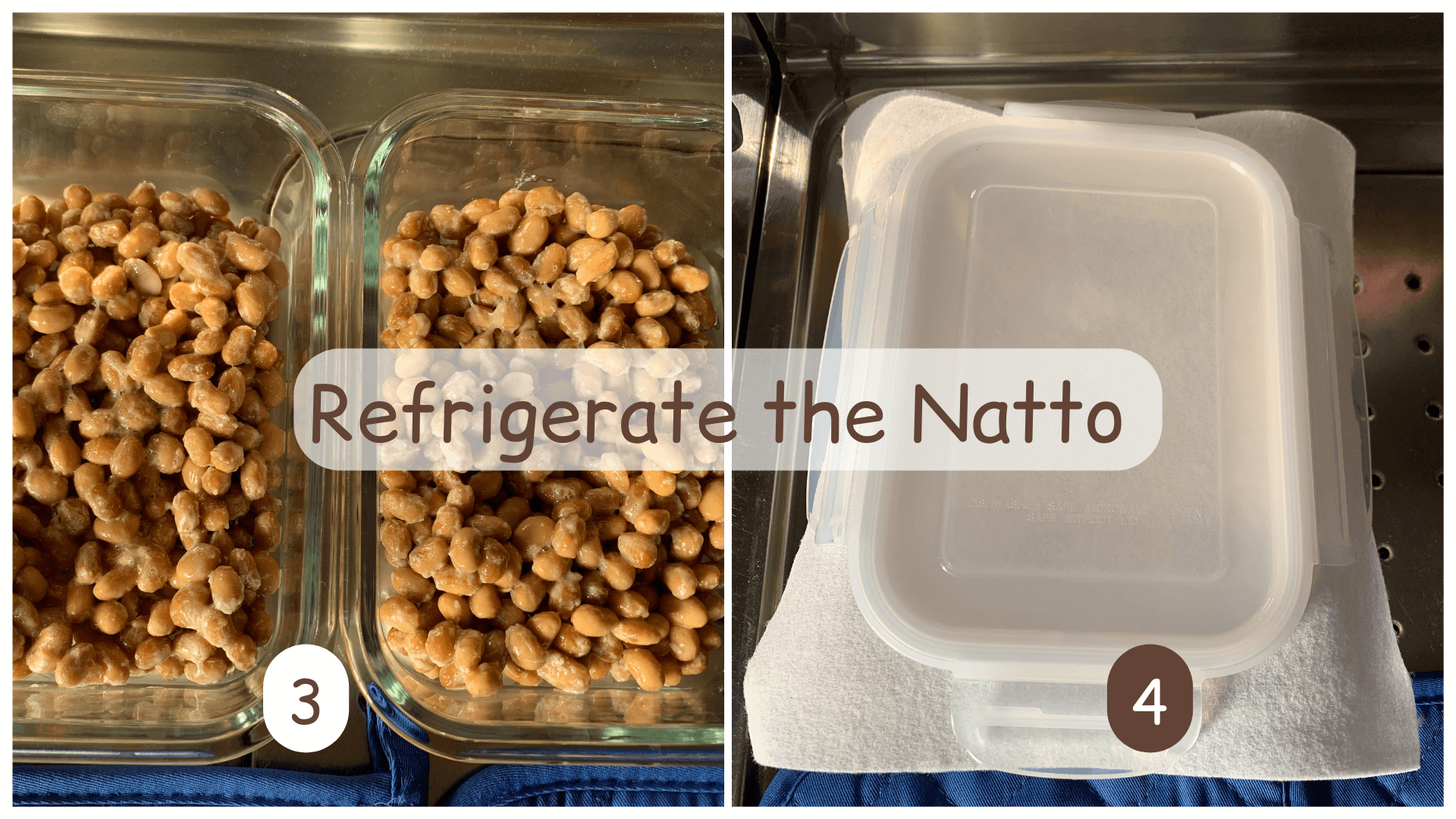 How To Make Natto:  Step Six - Refrigerate the Natto (Steps 3 & 4) How To Make Natto:  Step Six - Refrigerate the Natto (Steps 3 & 4)