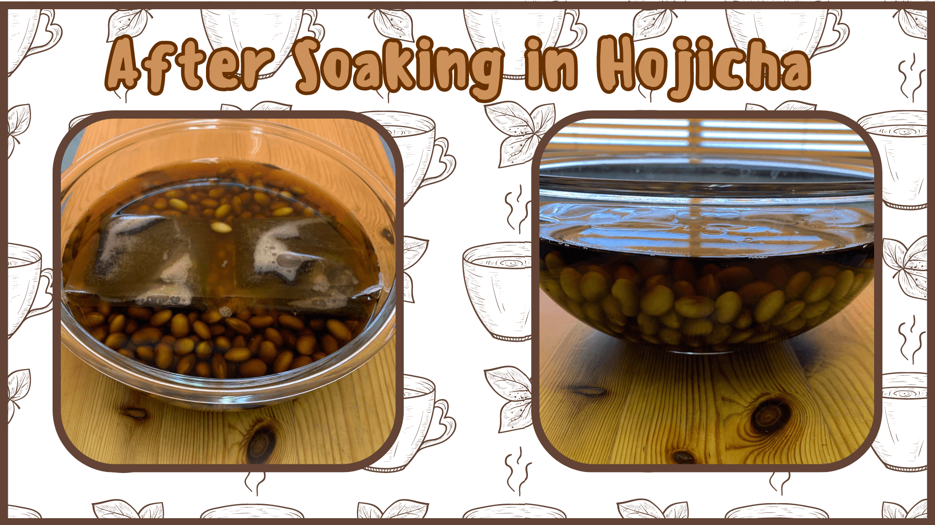 Simply Natto - How to Make Hojicha Natto - After Soaking the Soybeans for 18-20 Hours in Cold Hojicha - Step Three - Steam the Soybeans Simply Natto - How to Make Hojicha Natto - After Soaking the Soybeans for 18-20 Hours in Cold Hojicha - Step Three - Steam the Soybeans