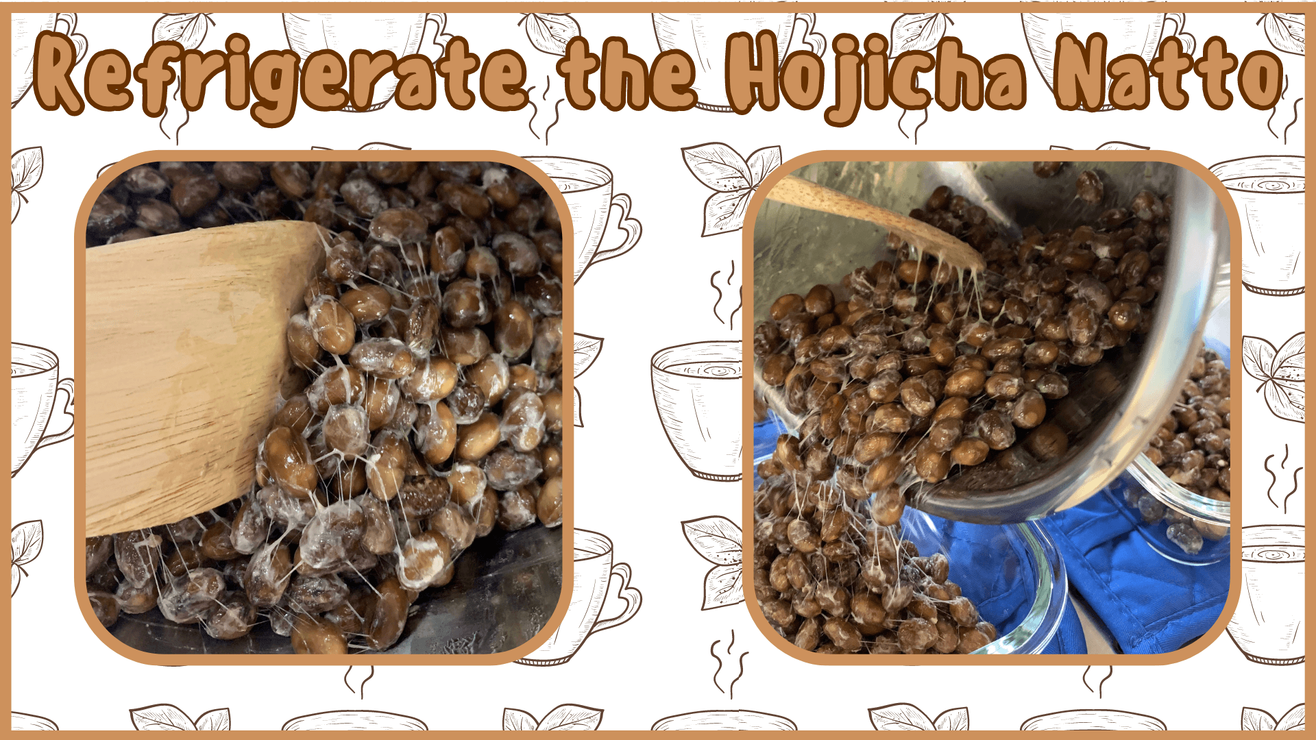 Simply Natto - How to Make Hojicha Natto - Step Six - Refrigerate the Soybeans