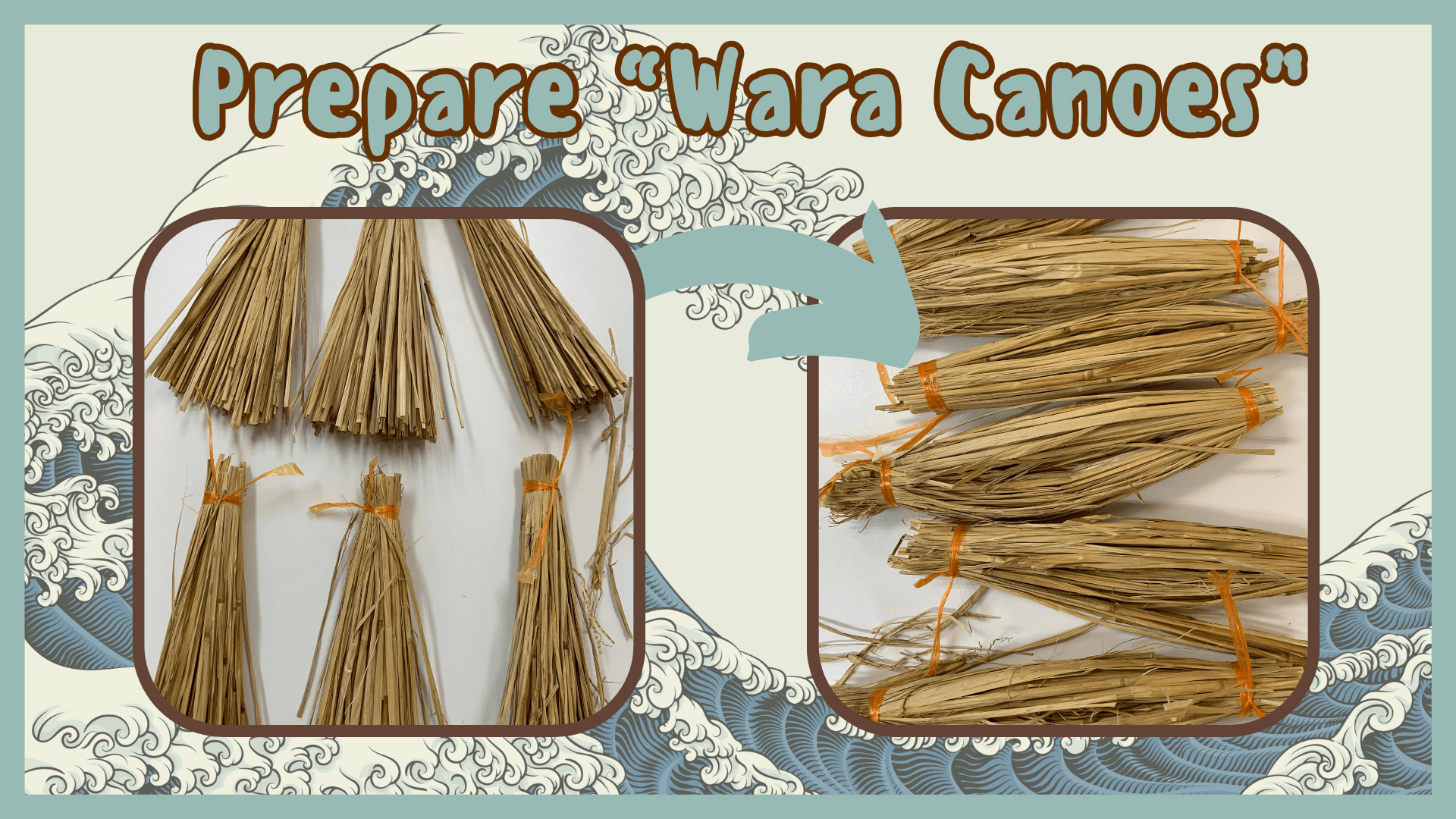 Simply Natto - How To Make Wara Natto - Step Four - Prepare the "Wara Canoes"