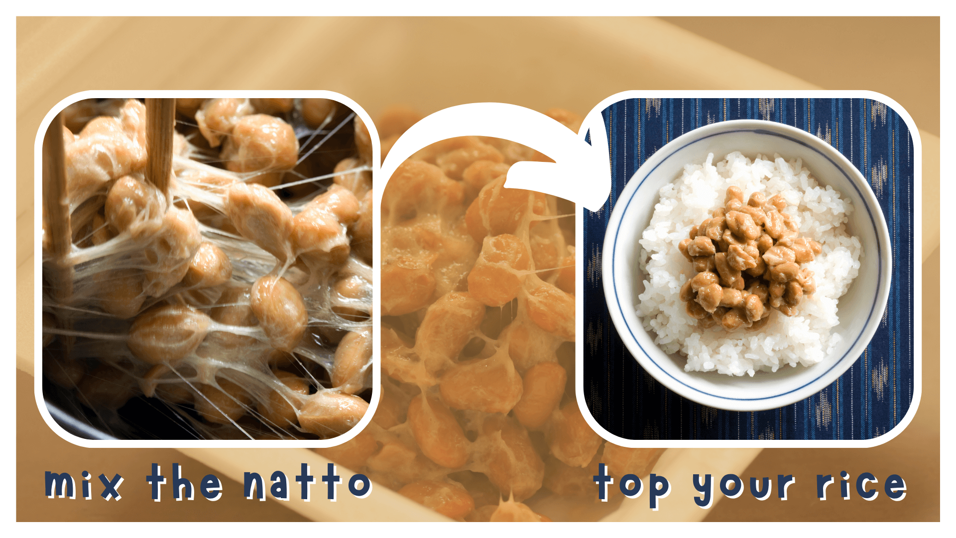 Natto Dish with Rice - Combination One - Mix your Natto and Top your Rice Natto Dish with Rice - Combination One - Mix your Natto and Top your Rice