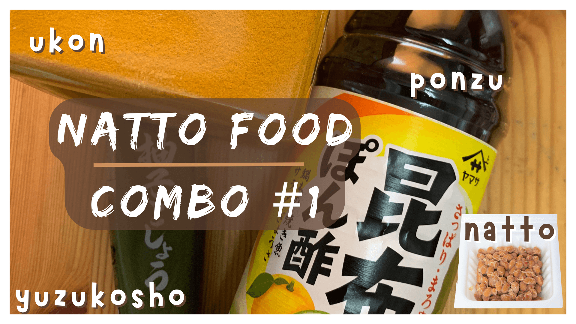 Natto Food with Sauces and Spices - Combination One Natto Food with Sauces and Spices - Combination One