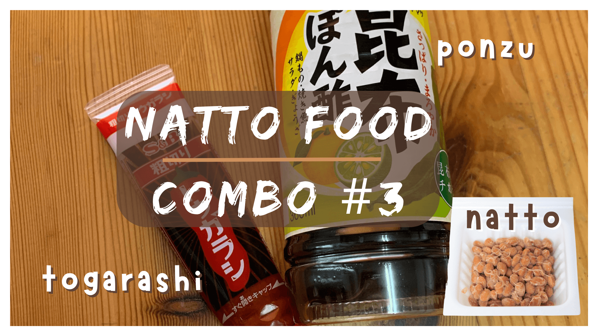 Natto Food with Sauces and Spices - Combination Three Natto Food with Sauces and Spices - Combination Three