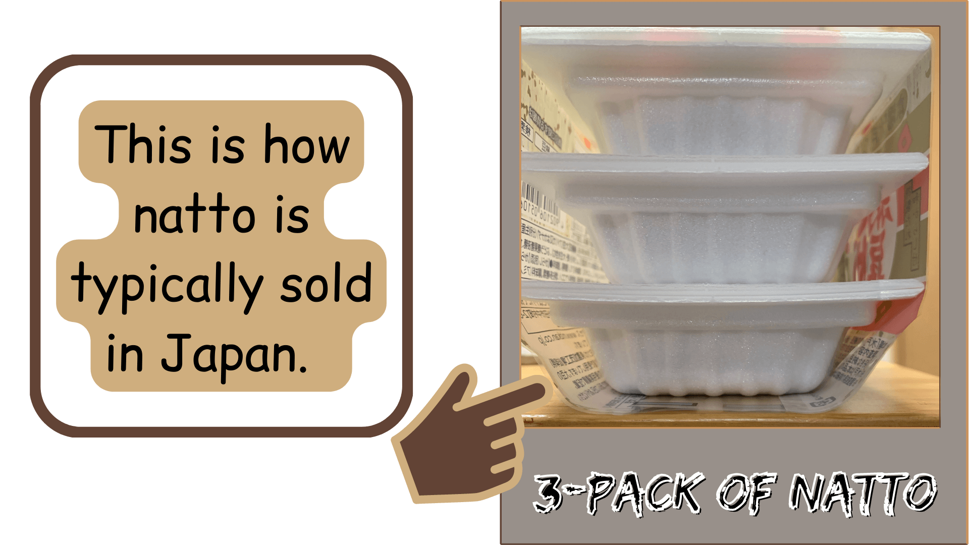 A 3-pack of Natto Typically Sold in Stores in Japan